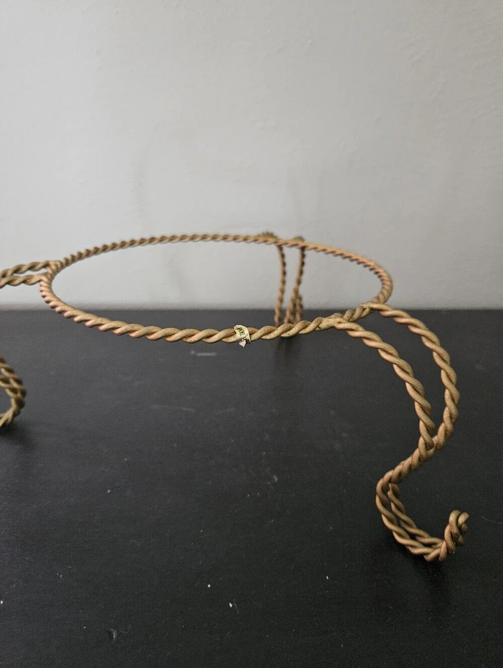 Vintage Hollywood Regency Gold Gilt Braided Rope Plant/Plate Stand
